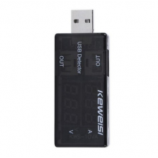 USB тестер Keweisi KWS-10VA напруги (3-8V) і струму (0-3A), Black