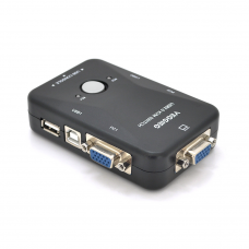 2-портовий KVM свіч, VEGGIEG K201, перемикач USB, Grey, Blister-Box
