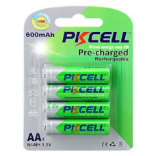 Акумулятор PKCELL 1.2V AA 600mAh NiMH Already Charged, 4 штуки у блістері ціна за блістер, Q12
