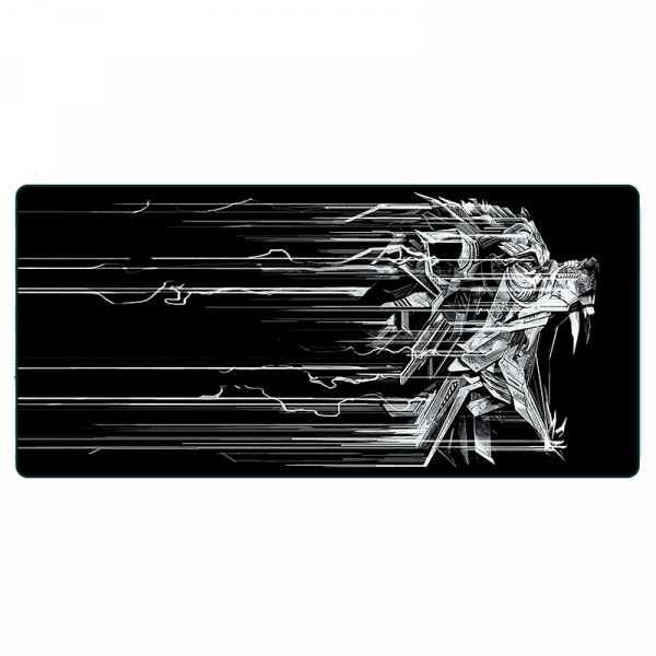 Килимок 300*700 тканинний Ghost Wolf з боковою прошивкою, товщина 2 мм, Black, Пакет