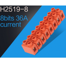 Клемний блок H2519-8P 36A/660V, матеріал мідь, переріз дроту 0.5-6мм2