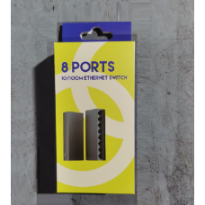 Комутатор UT-SF08, 8 портів Ethernet 10/100 Мбіт/с, USB DC5V0.6A. 120*36*21mm, BOX Q60