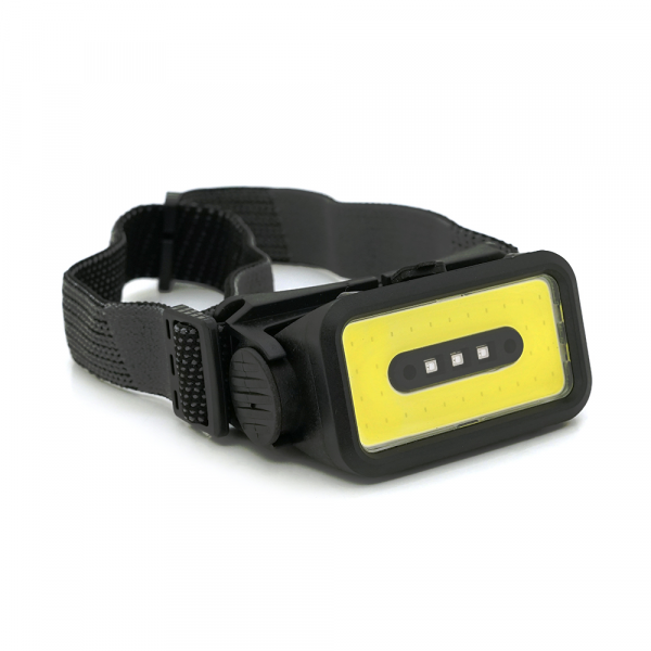 Налобний ліхтарик Voltronic K352,1 Cob, 3 Led red, 5 режими, корпус-пластик, водостійкий, ip44, живлення АКБ вбудований, USB Type-С - кабель, 6500K, BOX