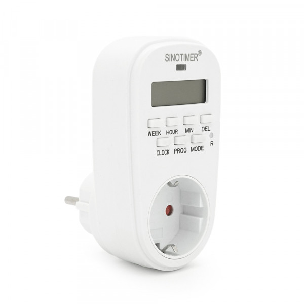 Розетка c цифровим тижневим таймером Sinotimer TM518, 16A, 3000W, 230V