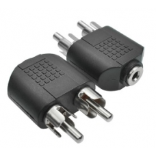 Спліттер Jack 3.5 (мама) / 2 RCA (тато), Техпакет, Q300