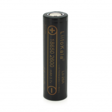 Акумулятор 18650 Li-Ion LiitoKala Lii-26A, 2600mah (2450-2650mah), 3.7V (2.75-4.2V), Black, PVC BOX Q2, цiна за 1 шт