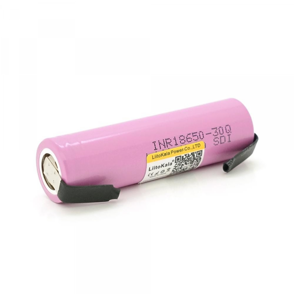 Акумулятор 18650 Li-Ion LiitoKala Lii-30Q-N, 3000mAh (2900-3100mAh), 27A, 3.7V (2.5-4.25V), Pink, PVC