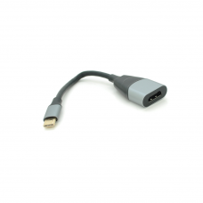 Конвертер Type-C (тато) / HDMI (мама), 18cm, круглий, Black-gray