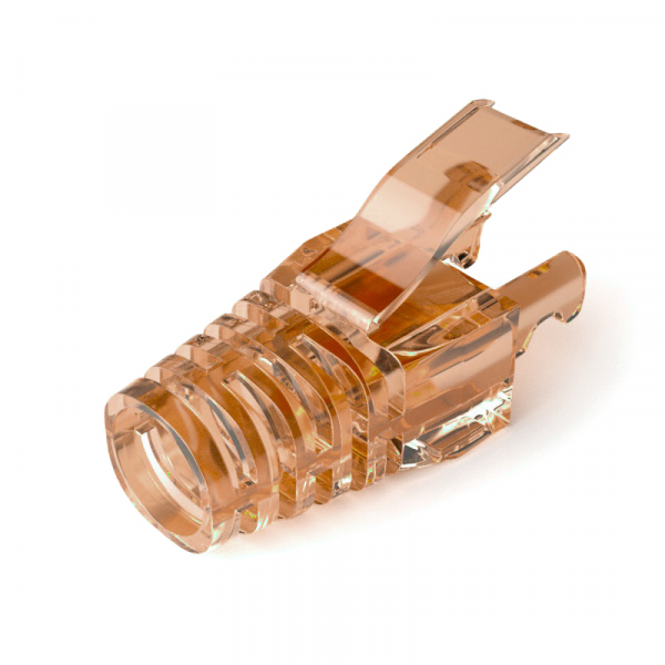 Ковпачок ізолюючий PiPo RJ-45 Cat.5/Cat.6 (100 шт/уп.), Transparent-brown