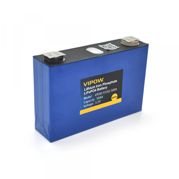 Осередок Vipow 3.2V 50AH для збирання LiFePo4 акумуляторів, (188 x 28 x 140) мм, Q8