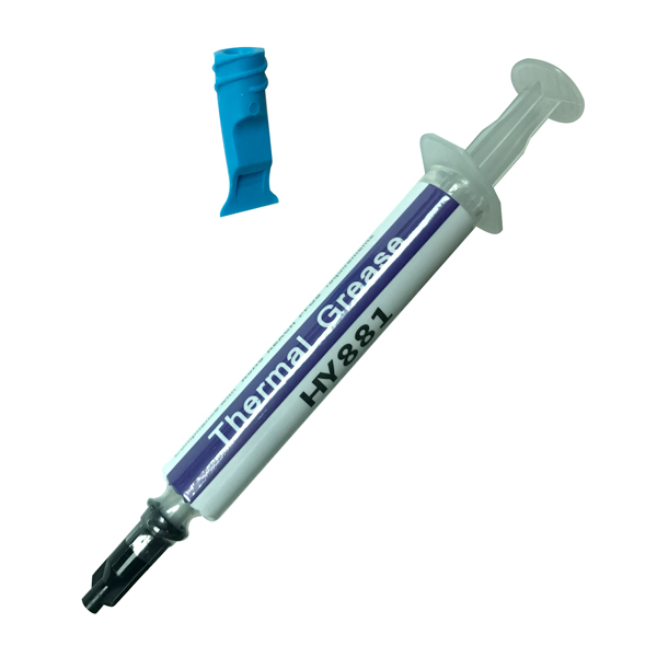 Паста термопровідна HY-881 2g, шприц, Grey,> 5,6W / m-K, <0.004 ° C-in² / W, -50 ° ≈340 °, + лопатка, Blister