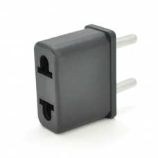 Перехідник на євророзетку, 125-250V, 6A, 500W, в упаковці 100 штук, ціна за штуку, Black