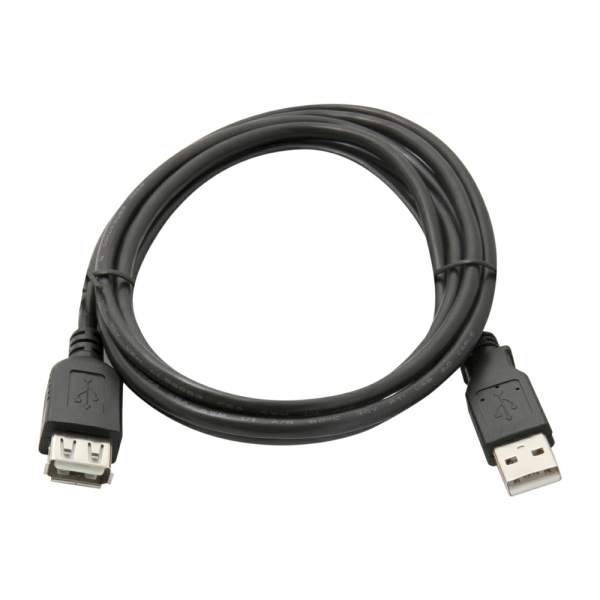 Подовжувач USB 2.0 AM / AF, 0,8m, чорний Пакет Q200