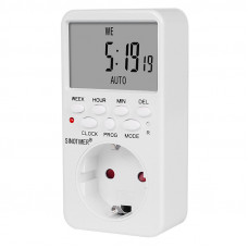 Розетка c цифровим тижневим таймером Sinotimer TM519, 16A, 3000W, 230V