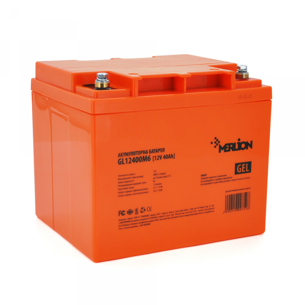 Акумуляторна батарея MERLION GL12400M6 12 V 40 Ah (198 x 165 x 170 ) Orange Q1/96