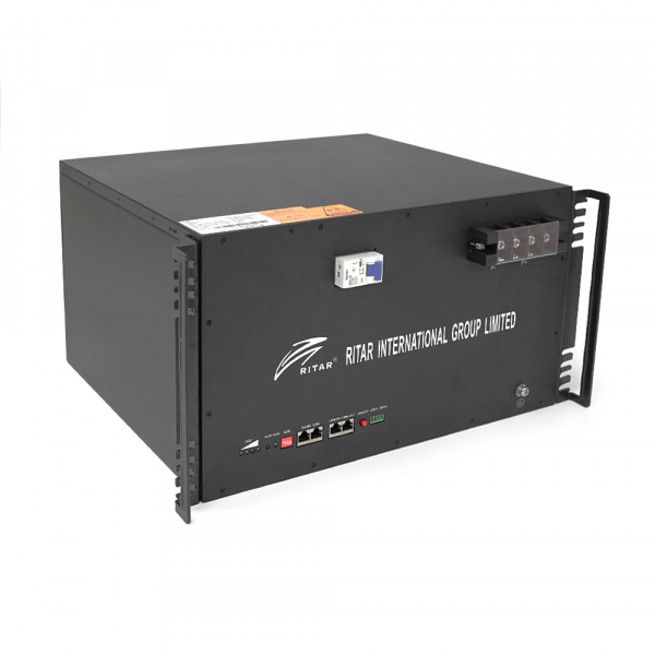 Акумуляторна батарея Ritar LiFePO4 51.2V 150Ah 7680Wh BMS100A@16S для монтажу у стійку ( 442 x400 х 260) Q1