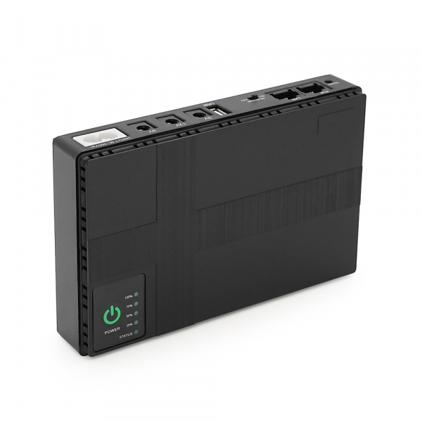 ДБЖ UPS-18W DC1018P для роутерів/комутаторів/PON/POE-430, 5//9/12V, 1A, 10400MAh(4*2600MAh), Black, BOX
