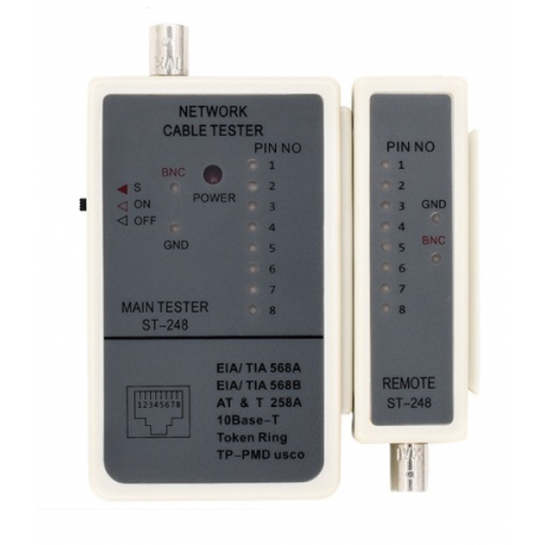 Кабельний тестер Merlion ST-248BNC, RJ-45 + BNC