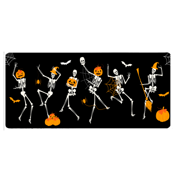 Килимок 300*800 тканинний Skeletons з боковою прошивкою, товщина 3 мм, Пакет