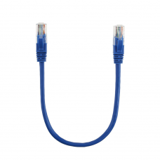 Патч-корд литий RITAR, UTP, RJ45, Cat.5e, 0,25m, синій, Cu (мідь)