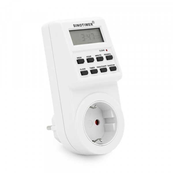 Розетка c цифровим тижневим таймером Sinotimer TM516, 16A, 3000W, 230V