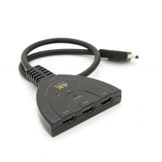 Розгалужувач HDMI(тато) на 3* HDMI(мама), 1080P, 0,8 м, Black