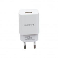 Мережевий зарядний пристрій Borofone BA20A, Cable Micro, 2.1A, White