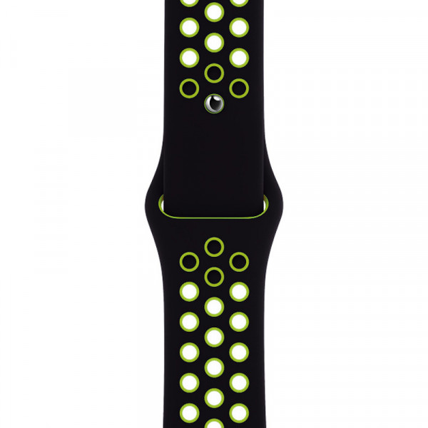 Ремінець для Apple Watch 38/40/41 mm Nike Sport Band Чорне/Зелений