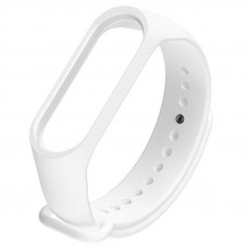 Ремінець для фітнес браслету Mi Band 5/6/7 Silicone, Біле