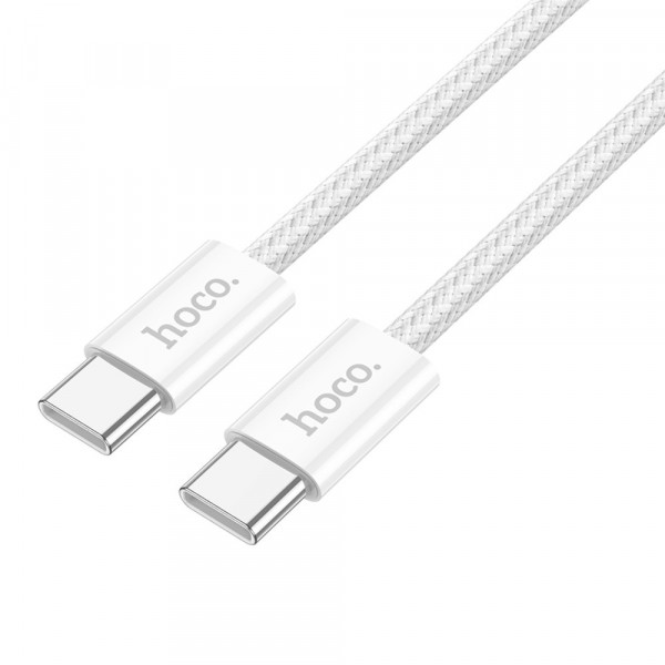 Кабель Hoco X104 Source, Type-C to Type-C, 2m, 60W, Біле