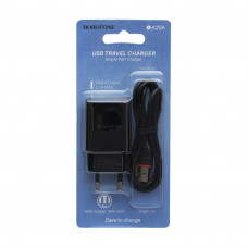 Мережевий зарядний пристрій Borofone BA20A, Cable Micro, 2.1A, Black