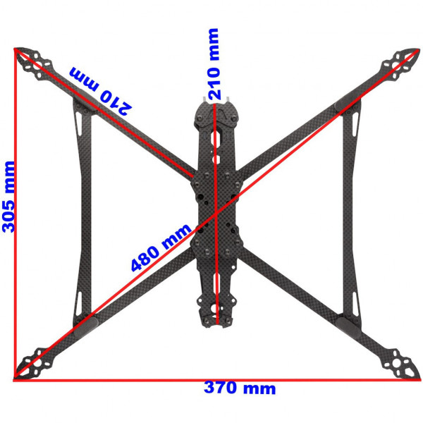 Рама для FPV-дрона Mark4 V2, 10", Carbon