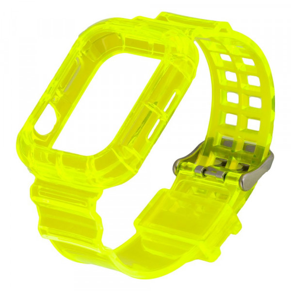 Ремінець для Apple Watch (38-40mm) Color Transparent + Protect Case Блакитний