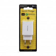 Мережевий зарядний пристрій Borofone BA21A, QC 3.0, PD 18W, White