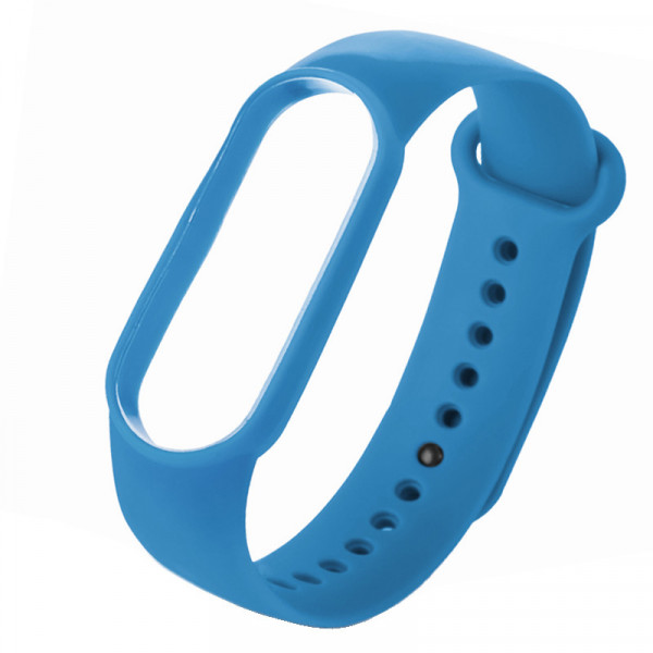 Ремінець для фітнес браслету Mi Band 5/6/7 Silicone, Блакитний