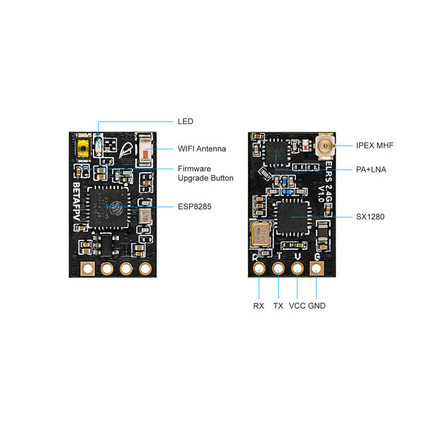 Приймач ELRS Betafpv 900RX, 915 MHz, Firmware 3.3.2