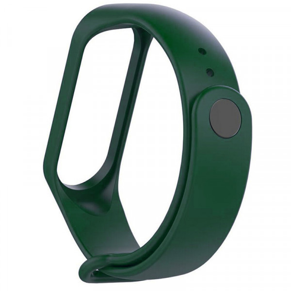 Ремінець для фітнес браслету Mi Band 5/6/7 Silicone, Dark Green