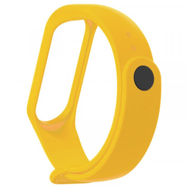 Ремінець для фітнес браслету Mi Band 5/6/7 Silicone, Yellow