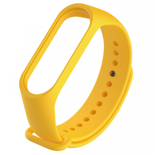 Ремінець для фітнес браслету Mi Band 5/6/7 Silicone, Yellow