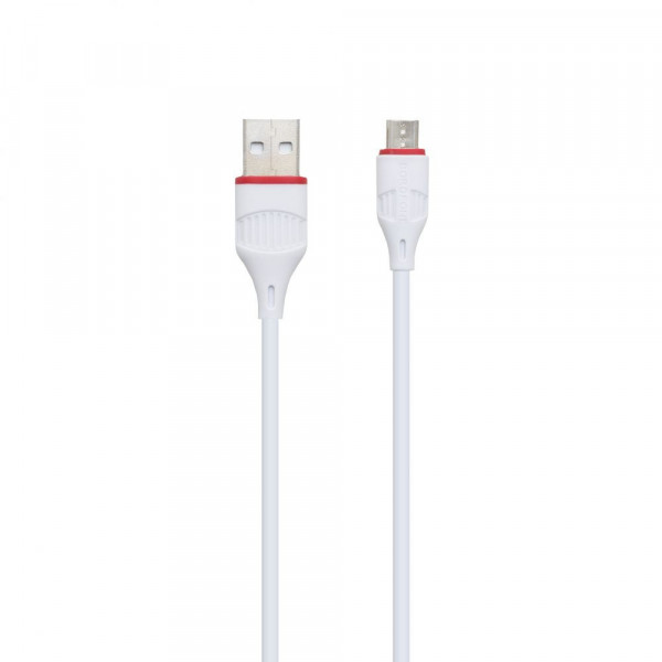 Мережевий зарядний пристрій Borofone BA21A, Cable Micro, QC 3.0, PD 18W, White