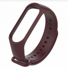 Ремінець для фітнес браслету Mi Band 5/6/7 Silicone, Bordo