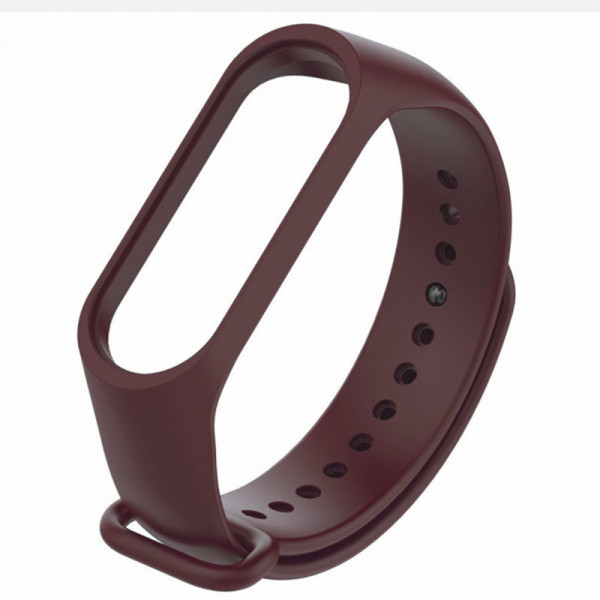 Ремінець для фітнес браслету Mi Band 5/6/7 Silicone, Bordo