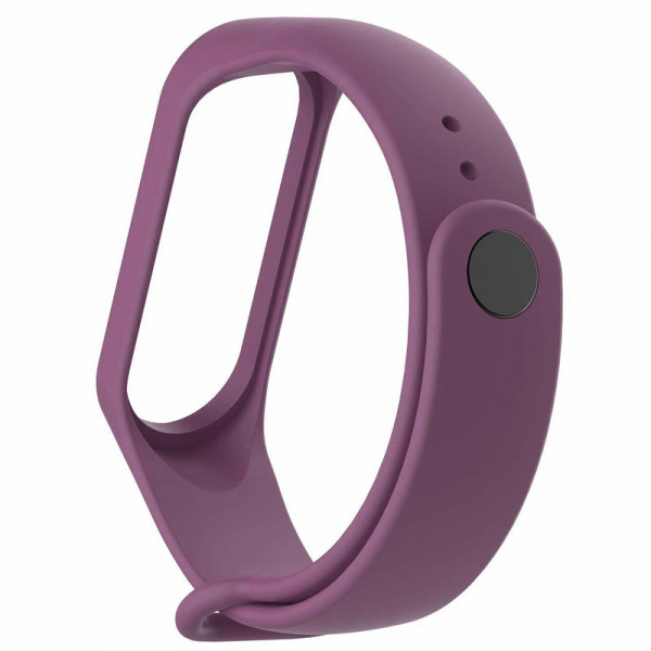 Ремінець для фітнес браслету Mi Band 5/6/7 Silicone, Purpule