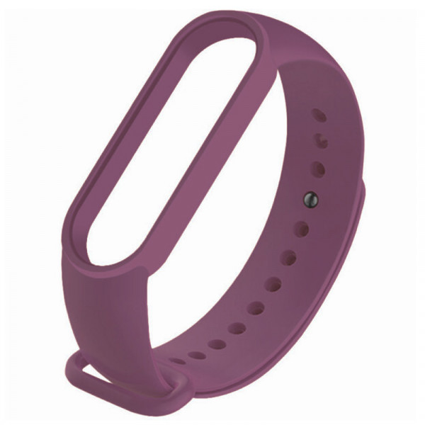 Ремінець для фітнес браслету Mi Band 5/6/7 Silicone, Purpule