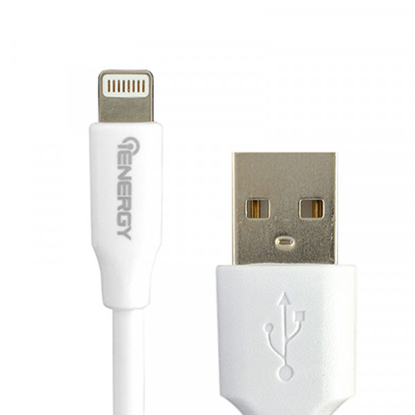 Кабель iEnergy USB Classic, Lightning, 1m, 2.4A, Біле