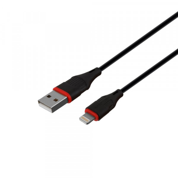 Мережевий зарядний пристрій Borofone BA20A, Cable Lightning, 2.1A, Black