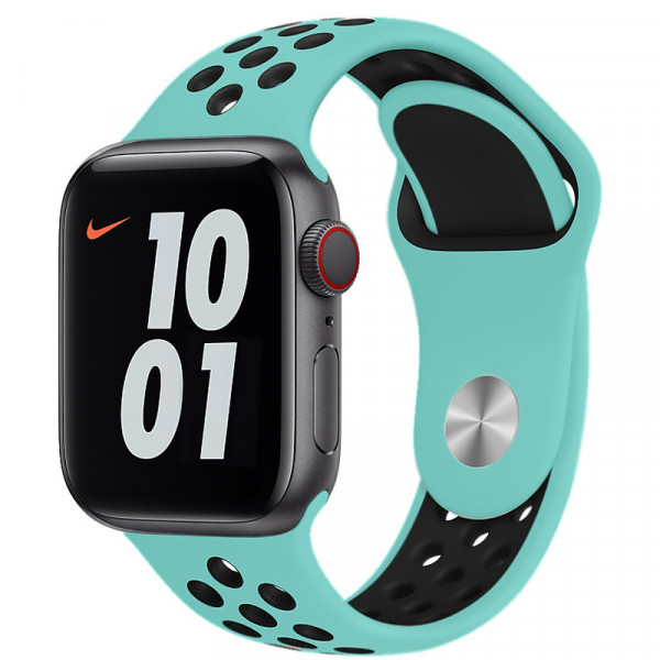 Ремінець для Apple Watch 38/40/41 mm Nike Sport Band Ocean Блакитний/Чорне