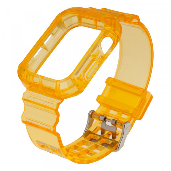 Ремінець для Apple Watch (38-40mm) Color Transparent + Protect Case Orange