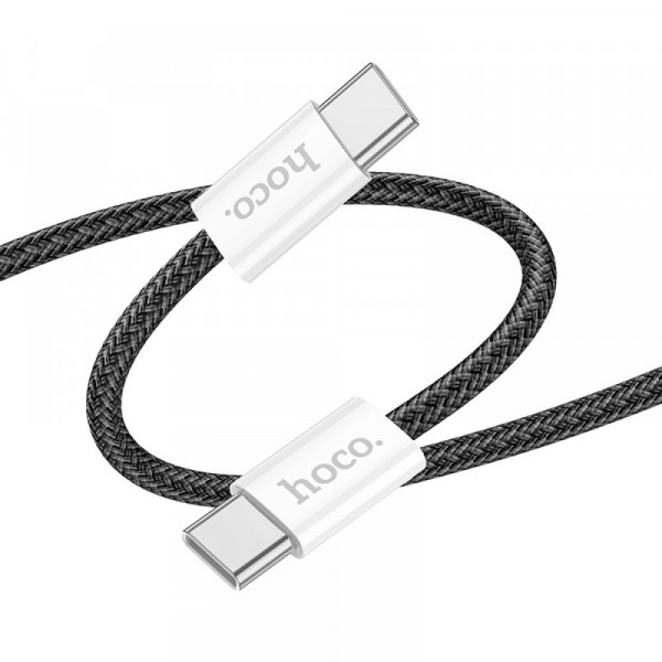 Кабель Hoco X104 Source, Type-C to Type-C, 1m, 60W, Рожевий