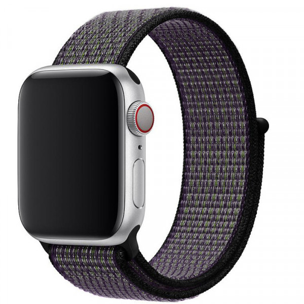 Ремінець для Apple Watch 38/40/41 mm Sport Loop Nike Violet/Чорне